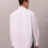 Camisa de botões com corte descontraído e logótipo gráfico em popeline