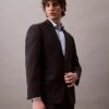 Camisa de botões com corte justo e elástico Camisa de botões com corte justo e elástico