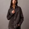 Camisa de botões com estampado de Denim