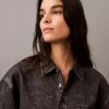 Camisa de botões com estampado de Denim