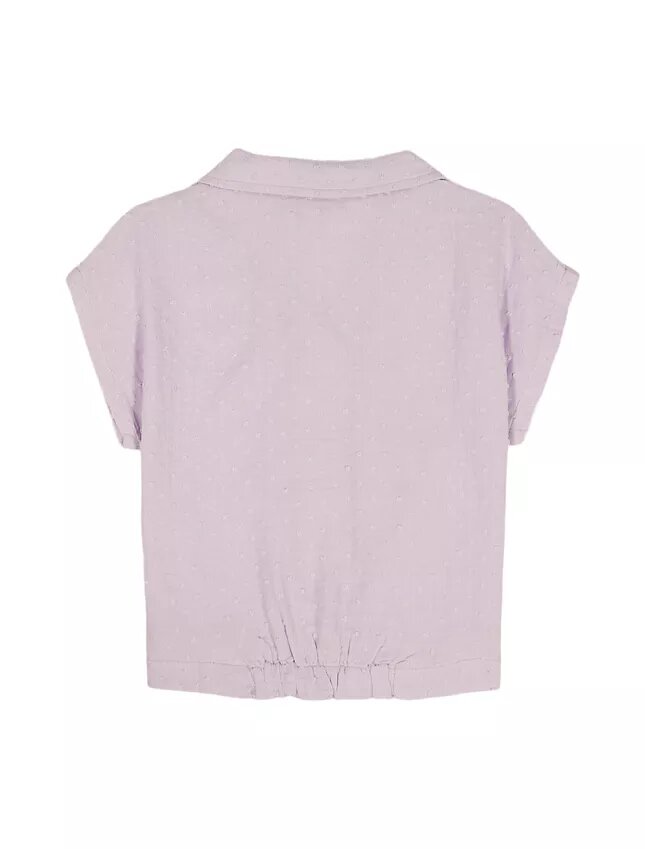 Camisa de botões com nó para meninas Camisa de botões com nó para meninas