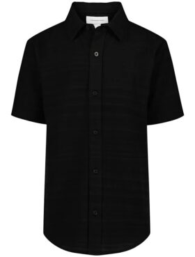 Camisa de botões com riscas texturadas para meninos