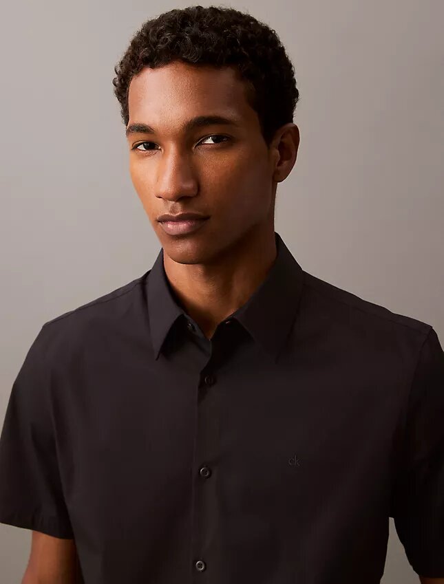 Camisa de botões em algodão Cotton Stretch Camisa de botões em algodão Cotton Stretch