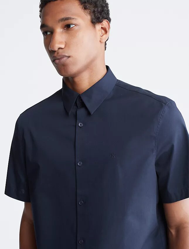 Camisa de botões em algodão Cotton Stretch Camisa de botões em algodão Cotton Stretch
