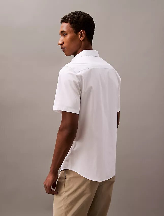 Camisa de botões em algodão Cotton Stretch Camisa de botões em algodão Cotton Stretch