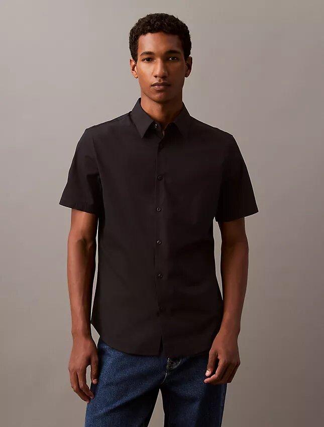Camisa de botões em algodão Cotton Stretch Camisa de botões em algodão Cotton Stretch
