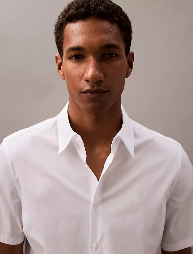 Camisa de botões em algodão Cotton Stretch Camisa de botões em algodão Cotton Stretch