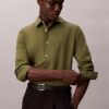 Camisa de botões em popeline de algodão Cotton Stretch, corte justo Camisa de botões em popeline de algodão Cotton Stretch, corte justo