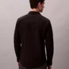 Camisa de botões em popeline de algodão Cotton Stretch, corte justo