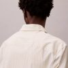 Camisa de botões em popeline de algodão Cotton Stretch às riscas Camisa de botões em popeline de algodão Cotton Stretch às riscas