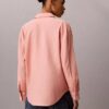 Camisa de botões folgada em mistura de linho