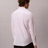 Camisa de botões justa em algodão elástico às riscas Camisa de botões justa em algodão elástico às riscas