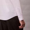 Camisa de botões justa em algodão elástico às riscas Camisa de botões justa em algodão elástico às riscas