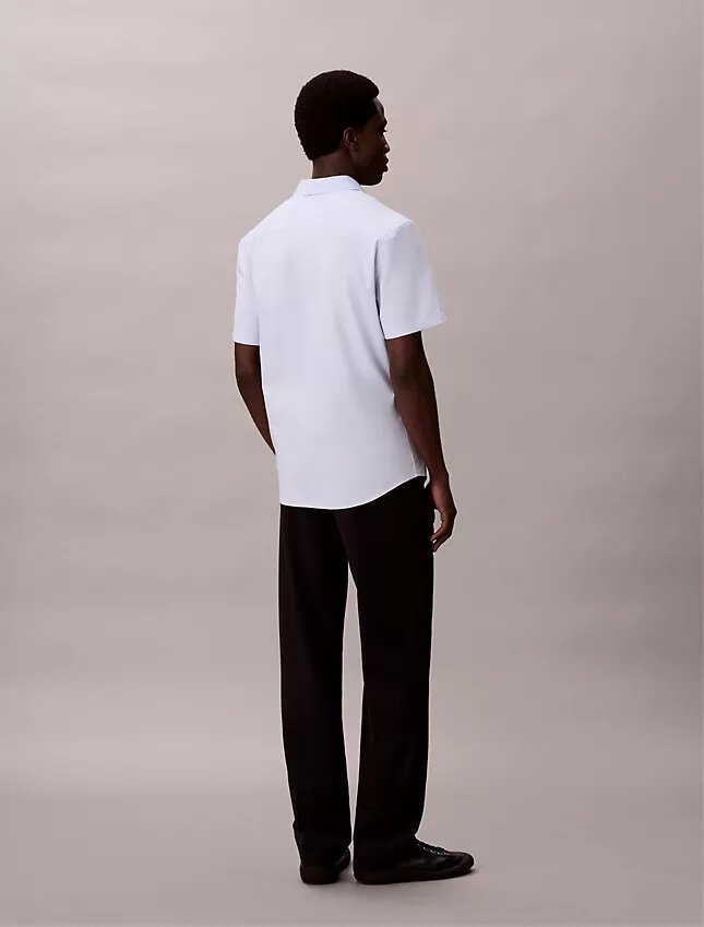 Camisa de botões justa em Cotton Stretch Camisa de botões justa em Cotton Stretch