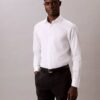 Camisa de corte justo com botões em azul-marinho liso Camisa de corte justo com botões em azul-marinho liso