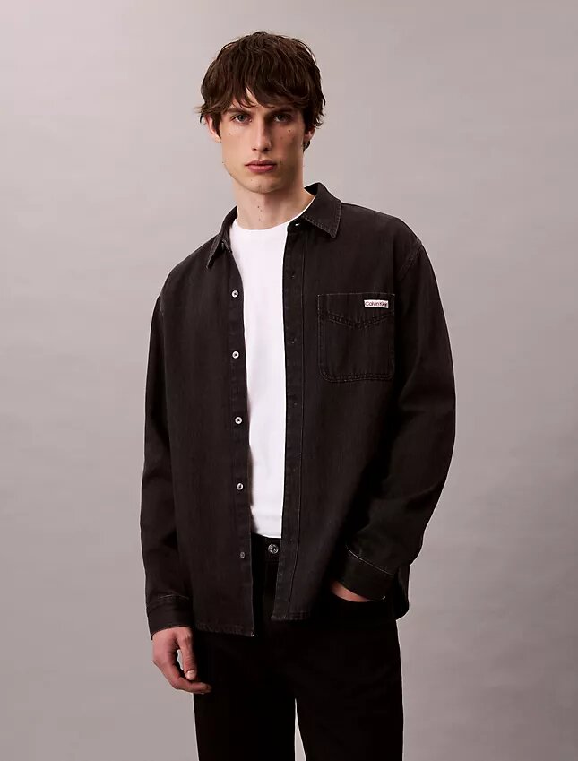 Camisa de Denim clássica Camisa de Denim clássica