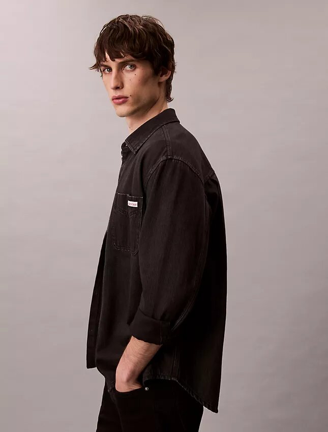 Camisa de Denim clássica Camisa de Denim clássica