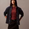 Camisa de Denim descontraída com botões Camisa de Denim descontraída com botões
