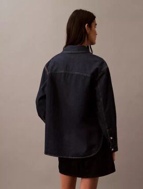 Camisa de Denim descontraída com botões