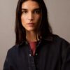 Camisa de Denim descontraída com botões Camisa de Denim descontraída com botões
