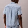 Camisa de Denim utilitária com botões Camisa de Denim utilitária com botões