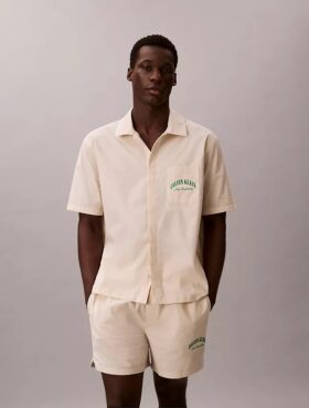 Camisa de dormir clássica em popeline de algodão Heritage