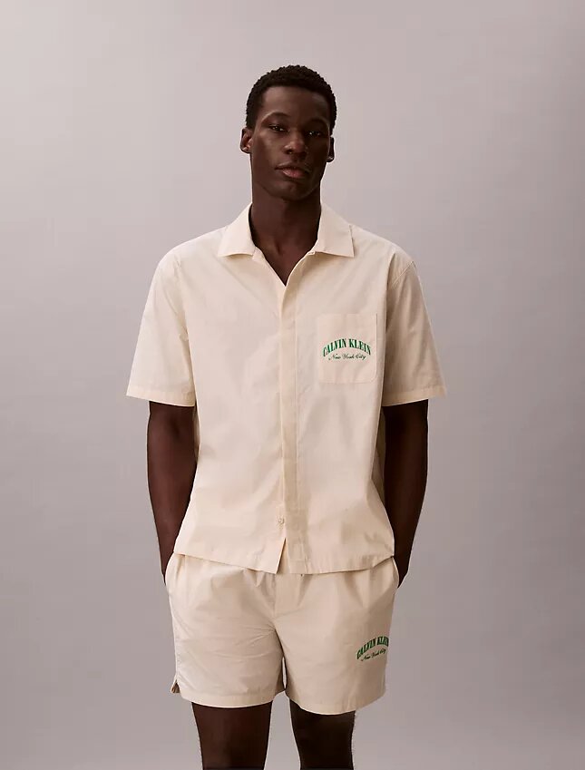 Camisa de dormir clássica em popeline de algodão Heritage Camisa de dormir clássica em popeline de algodão Heritage