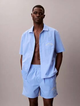 Camisa de dormir clássica em popeline de algodão Heritage