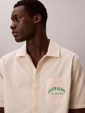 Camisa de dormir clássica em popeline de algodão Heritage