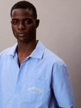 Camisa de dormir clássica em popeline de algodão Heritage