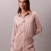 Camisa de dormir com brilho acetinado Camisa de dormir com brilho acetinado
