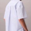 Camisa de dormir de manga curta e corte descontraído em popeline de algodão Camisa de dormir de manga curta e corte descontraído em popeline de algodão