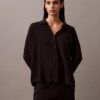 Camisa de dormir de viscose com botões