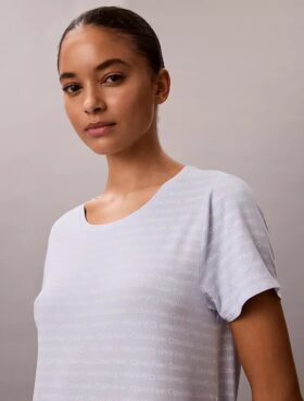 Camisa de dormir em mistura de viscose e algodão