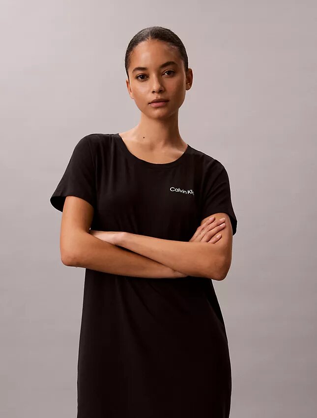 Camisa de dormir em mistura de viscose e algodão Camisa de dormir em mistura de viscose e algodão