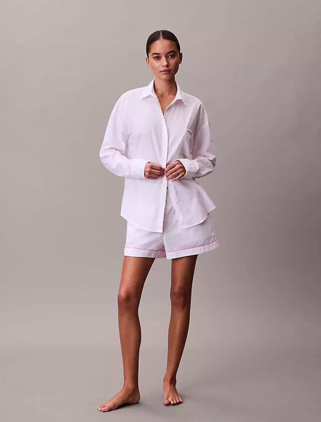 Camisa de dormir em popeline de algodão para o Dia dos Namorados Camisa de dormir em popeline de algodão para o Dia dos Namorados