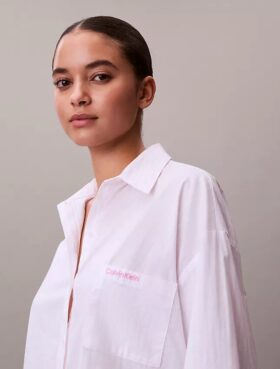 Camisa de dormir em popeline de algodão para o Dia dos Namorados