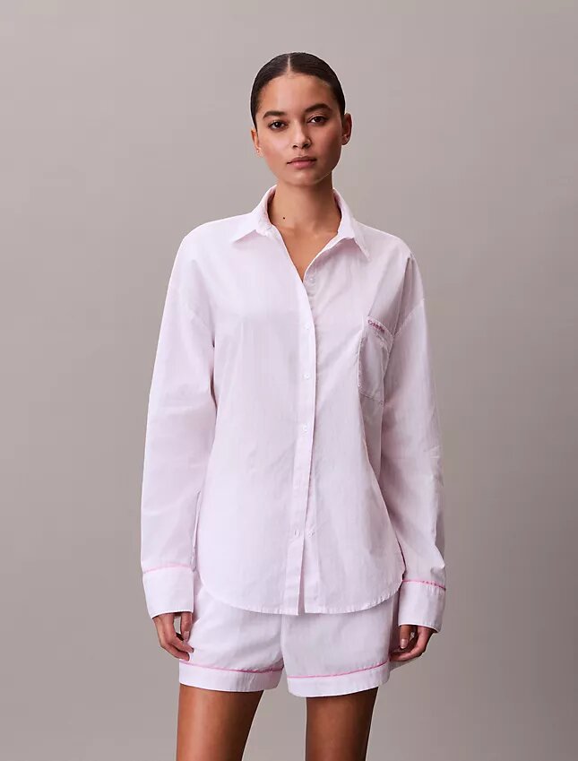 Camisa de dormir em popeline de algodão para o Dia dos Namorados Camisa de dormir em popeline de algodão para o Dia dos Namorados