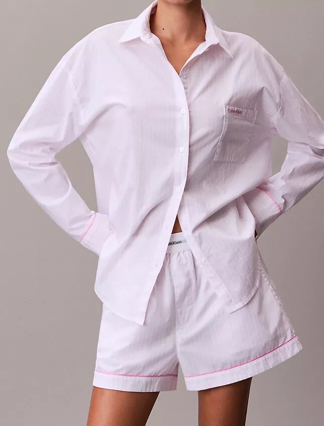 Camisa de dormir em popeline de algodão para o Dia dos Namorados Camisa de dormir em popeline de algodão para o Dia dos Namorados