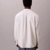 Camisa de flanela mesclada com botões e corte descontraído Camisa de flanela mesclada com botões e corte descontraído