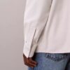 Camisa de flanela mesclada com botões e corte descontraído Camisa de flanela mesclada com botões e corte descontraído