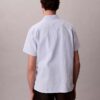 Camisa de linho e algodão de manga curta com botões Camisa de linho e algodão de manga curta com botões