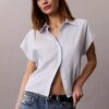 Camisa de lyocell com botões