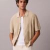 Camisa de malha de algodão com botões