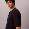 Camisa de malha de algodão com botões Camisa de malha de algodão com botões