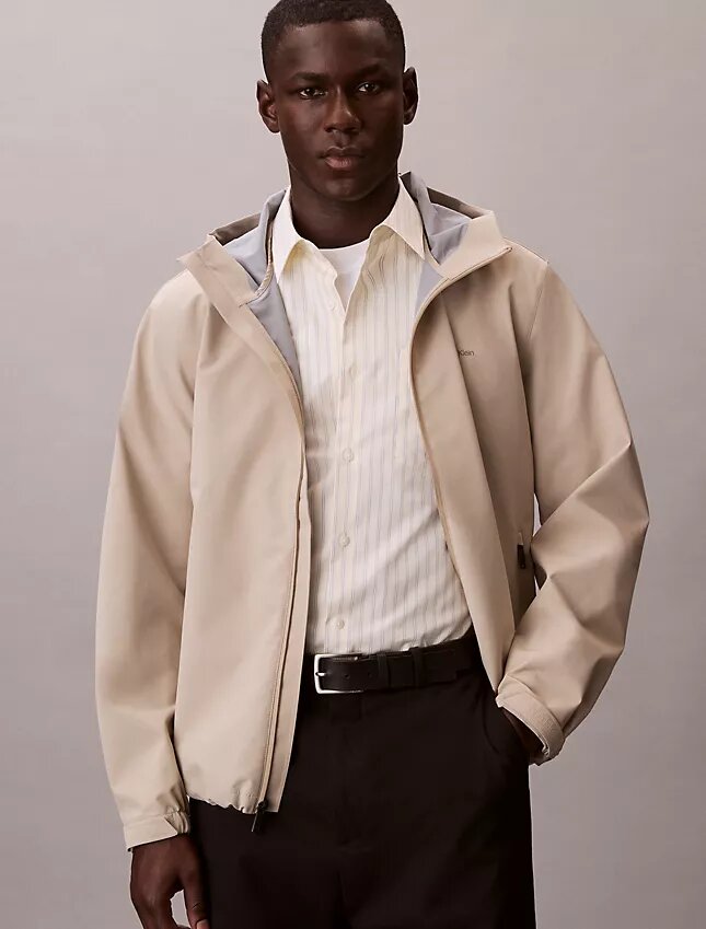 Camisa de manga curta com botões, em Cotton Stretch às riscas Camisa de manga curta com botões, em Cotton Stretch às riscas