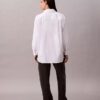 Camisa de popeline com botões e corte descontraído Camisa de popeline com botões e corte descontraído
