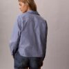 Camisa de popeline de algodão com botões e corte largo Camisa de popeline de algodão com botões e corte largo