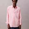 Camisa de popeline de algodão oversized com botões Camisa de popeline de algodão oversized com botões