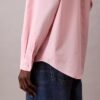 Camisa de popeline de algodão oversized com botões Camisa de popeline de algodão oversized com botões